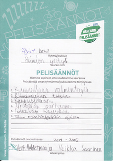 Pelisäännöt 2014-2015